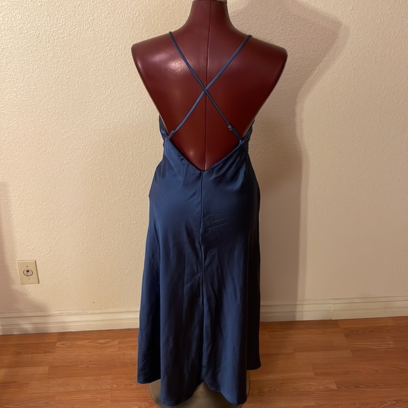 HELLO MOLLY SLEEK NIGHT MIDI DRESS BLUE MEDIUM - Picture 10 of 16